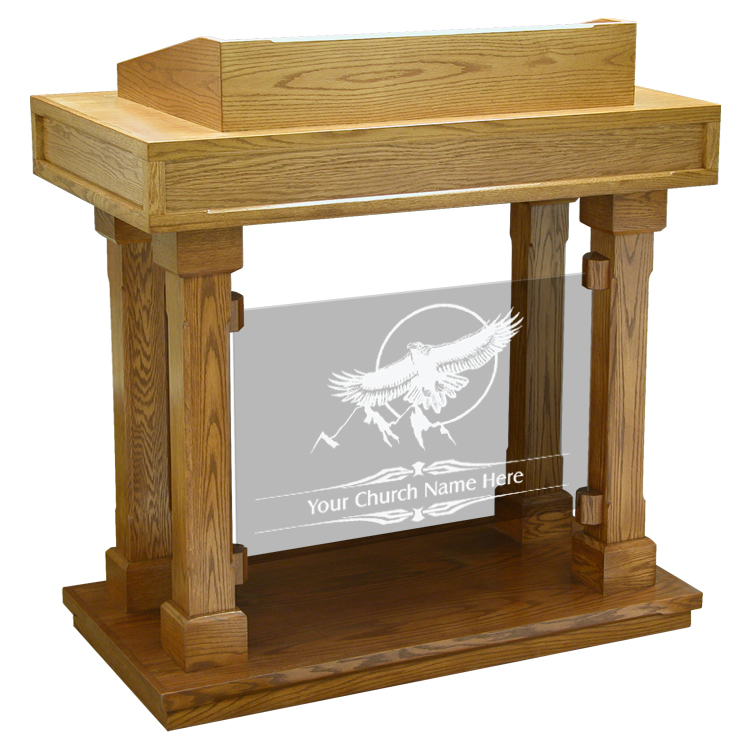 Colonial Panel Pulpit - Clear Glass
